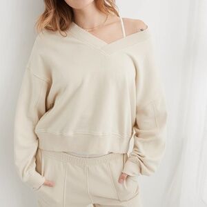 {SOLD}Aerie House Party Sweatshirt in Toasted Coconut